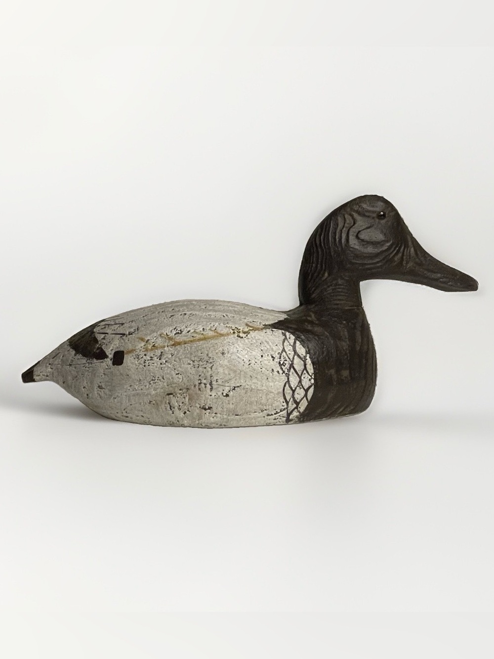 Mid Century VTG American Duck Decoy Pintail Drake Hand Carved Wood Primitive